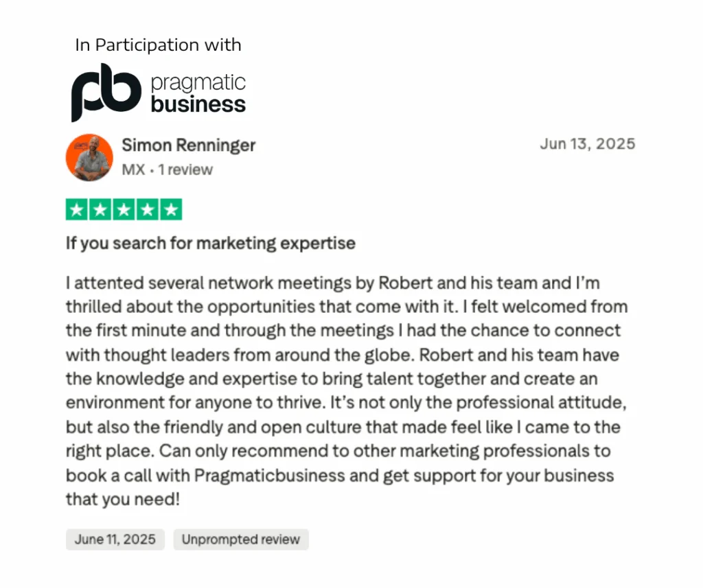 Simon Renninger Review – Pragmatic Business and Rock & Roll Your Dreams Networking Experience